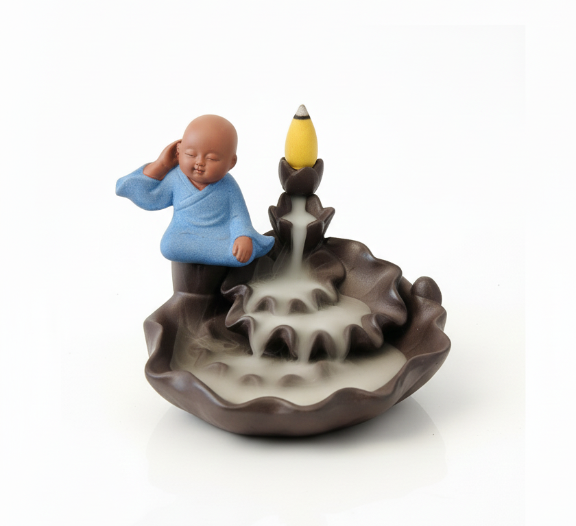 Ganesh and Buddha idols -backflow incense burners