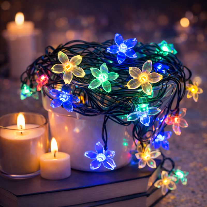 Flower Shaped Lights - Single Petal 20 LEDS(Solar)